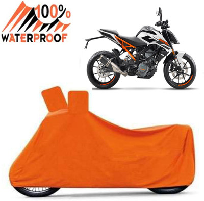Autoinnovation Waterproof Two Wheeler Cover for KTM(125 Duke, Orange)
