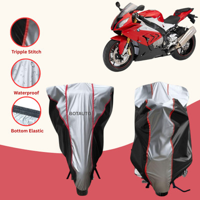 Delphinium Waterproof Two Wheeler Cover for BMW(G 310 R, Silver, Black)