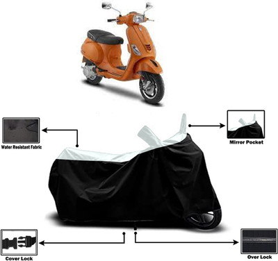 Amexride Two Wheeler Cover for Piaggio(Vespa SXL, White)