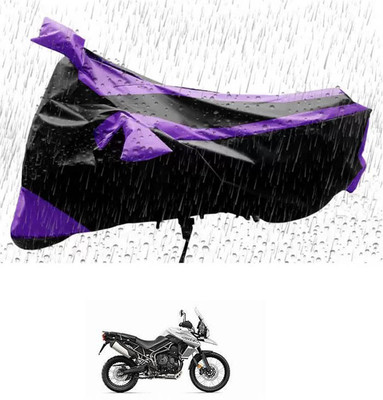 RONISH Waterproof Two Wheeler Cover for Triumph(Tiger 800 XCA, Purple, Black)
