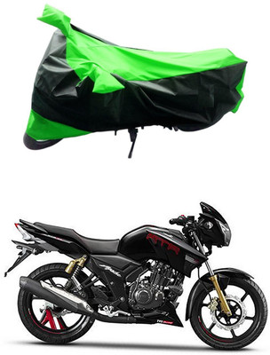 Mdstar Waterproof Two Wheeler Cover for TVS(Apache RTR 180, Green, Black)