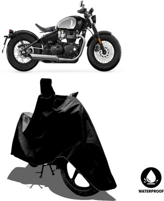 Amexride Waterproof Two Wheeler Cover for Triumph(Bonneville Bobber BS6, Black)