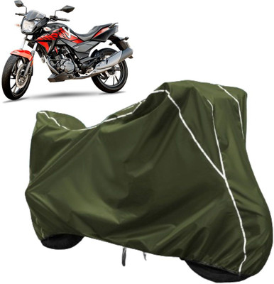 SThanaveX Waterproof Two Wheeler Cover for Honda(CBZ, Green, White)