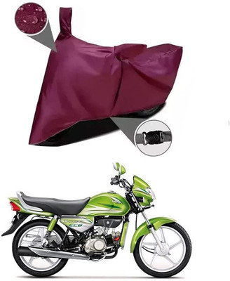 KEDIT Two Wheeler Cover for Hero(HF Deluxe Eco, Maroon)