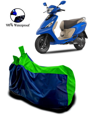 Autofly Waterproof Two Wheeler Cover for TVS(Zest 110, Blue, Green)