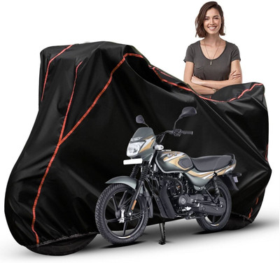 Car Styling Waterproof Two Wheeler Cover for Bajaj(CT110, Black, Red, Multicolor)