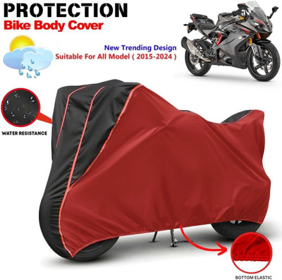 CABRY Waterproof Two Wheeler Cover for TVS(Apache RR 310, Red, Black)