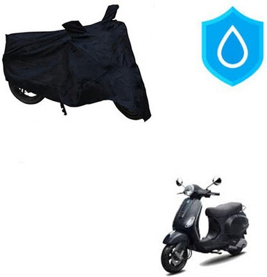 DeepShakshi AUTOMOTIVE Waterproof Two Wheeler Cover for Piaggio(Vespa LX, Black)