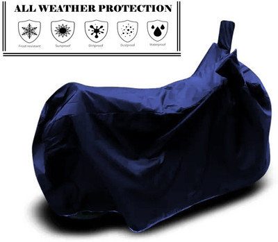 Amexride Two Wheeler Cover for Royal Enfield(Electra 4S, Blue)