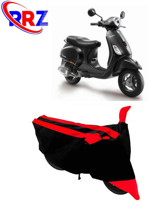 RRZ Waterproof Two Wheeler Cover for Vespa(Vespa, Black, Red)