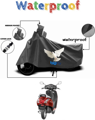 BigFly Waterproof Two Wheeler Cover for TVS(Activa 4G, Grey)