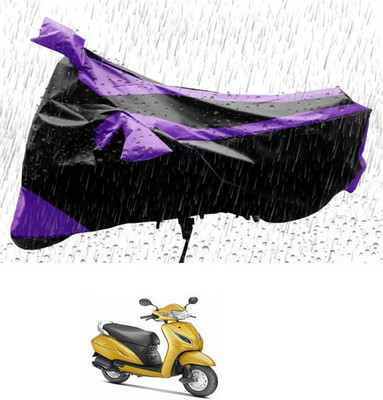 RONISH Waterproof Two Wheeler Cover for Honda(Activa 5G, Purple, Black)