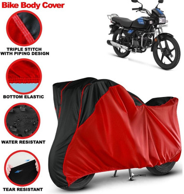 Grizzly Two Wheeler Cover for Hero(Splendor Pro Classic, Black, Red)