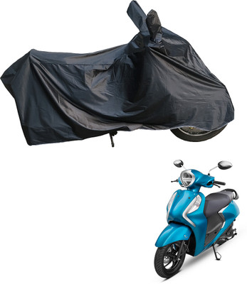 Motodreka Waterproof Two Wheeler Cover for Yamaha(Fascino 125 BS6, Black)