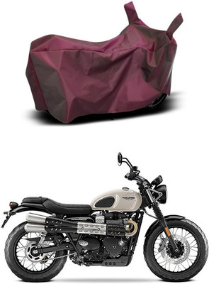 MMSSTAR Waterproof Two Wheeler Cover for Triumph(Street Scrambler, Maroon)