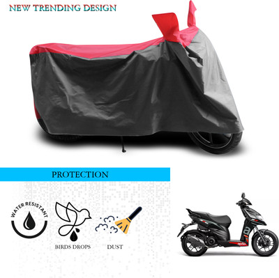 ANTHUB Waterproof Two Wheeler Cover for Aprilia(SR 150, Grey, Red)