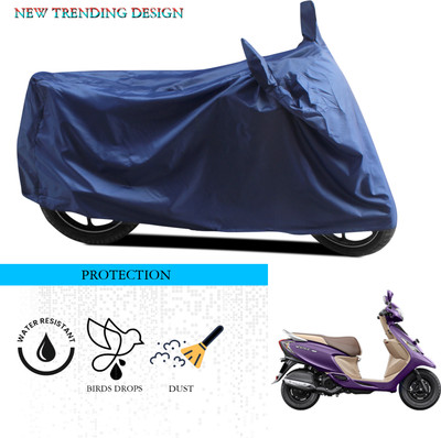 ANTHUB Waterproof Two Wheeler Cover for TVS(Scooty Zest, Blue)