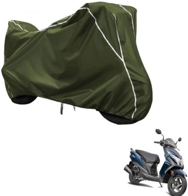 Love Me Two Wheeler Cover for Honda(Dio, Green, White)