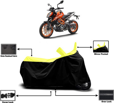 Amexride Two Wheeler Cover for KTM(Duke 390 ABS, Yellow)