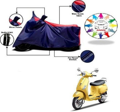 DeepShakshi AUTOMOTIVE Waterproof Two Wheeler Cover for Piaggio(Vespa SXL, Blue, Red)
