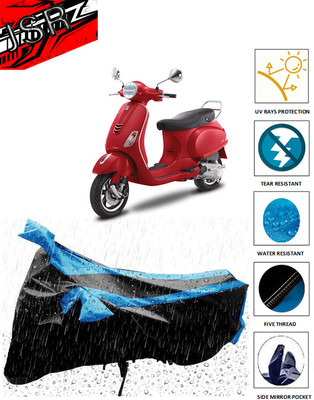 J S R Waterproof Two Wheeler Cover for Vespa(VXL 125 BS6, Blue)