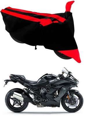 Genipap Two Wheeler Cover for Kawasaki(Ninja H2 SX, Black, Red)