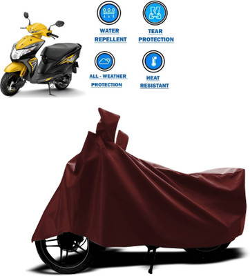 KEDIT Two Wheeler Cover for Honda(Dio, Maroon)