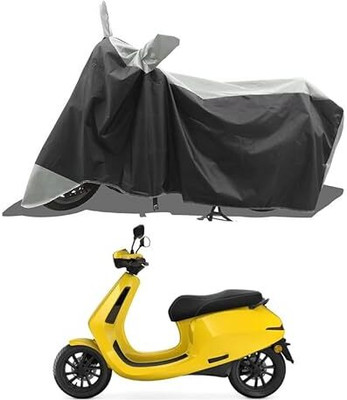 B R Enterprisez Waterproof Two Wheeler Cover for Ola(Scooty, Black, Silver)