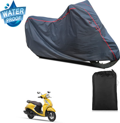 GOSHIV-car and bike accessories Waterproof Two Wheeler Cover for Yamaha(Fascino BS6, Grey)