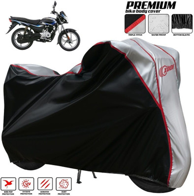 xodi Waterproof Two Wheeler Cover for Bajaj(Platina 100, Silver, Black)