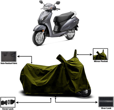 Amexride Two Wheeler Cover for Honda(Activa, Green)