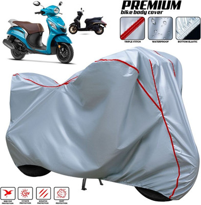 xodi Two Wheeler Cover for Yamaha(Fascino 125 FI, Silver, Red, Multicolor)