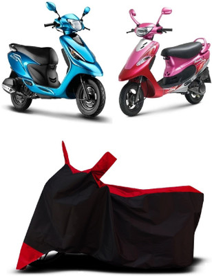 DeepShakshi AUTOMOTIVE Waterproof Two Wheeler Cover for TVS(Scooty Pep Plus, Red)