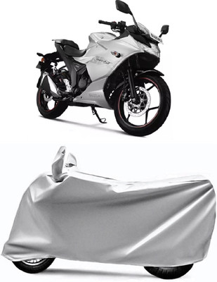 XOCAVO Two Wheeler Cover for Suzuki(Gixxer SF, Silver)