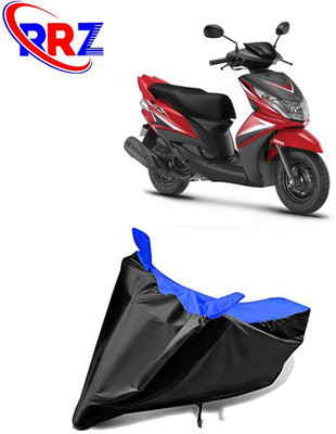 RRZ Waterproof Two Wheeler Cover for Yamaha(Ray Z, Black, Blue)
