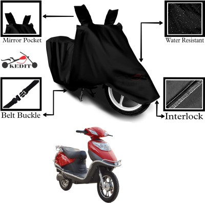 KEDIT Two Wheeler Cover for Hero(Electric Flash BS6, Black)