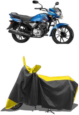 SUGASHRI Waterproof Two Wheeler Cover for Yamaha(Saluto RX, Yellow, Black)