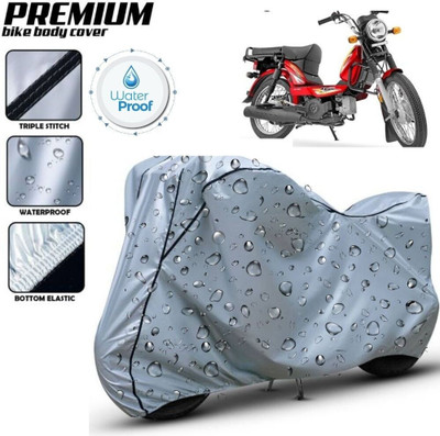 Delphinium Waterproof Two Wheeler Cover for TVS(XL 100 Heavy Duty, Silver, Black)
