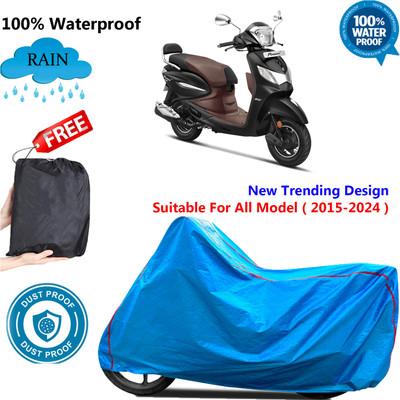 OliverX Waterproof Two Wheeler Cover for Hero(Pleasure Plus, Blue)