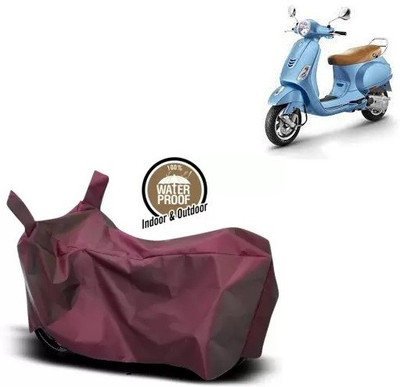 OliverX Waterproof Two Wheeler Cover for Vespa(VXL 150 BS6, Maroon)