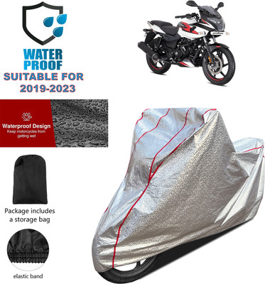 PAGORA Waterproof Two Wheeler Cover for Bajaj(Pulsar 220F, Silver)