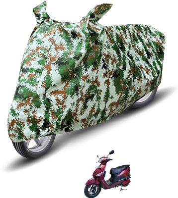 MOCKHE Waterproof Two Wheeler Cover for Hero(Electric Optima, Green)