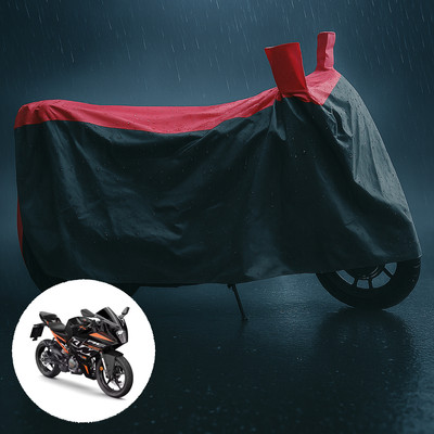 PAGORA Waterproof Two Wheeler Cover for KTM(RC 200, Grey, Red)
