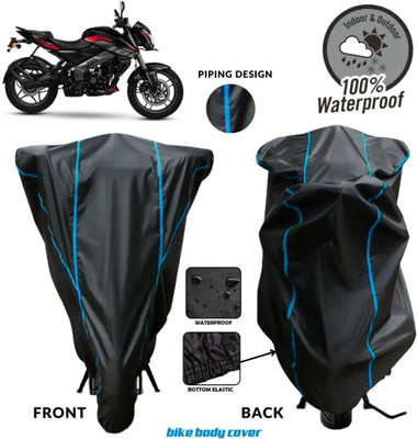 MADAFIYA Two Wheeler Cover for Bajaj(Pulsar 160 NS DTS-i, Black, Blue)