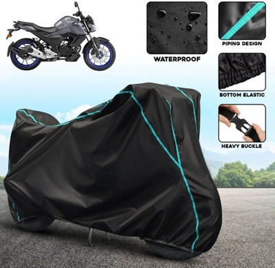 xodi Waterproof Two Wheeler Cover for Yamaha(FZ-S Fi Version 3.0 BS6, Black, Blue)