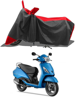 AutoGalaxy Waterproof Two Wheeler Cover for TVS(Jupiter, Red, Black)