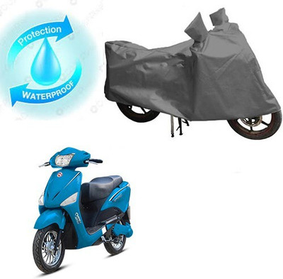 MMSSTAR Waterproof Two Wheeler Cover for Hero(Electric, Grey)