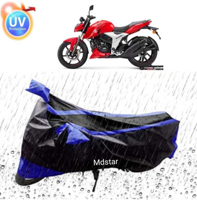 Mdstar Waterproof Two Wheeler Cover for Hero(Road King, Blue, Black)