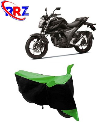 RRZ Waterproof Two Wheeler Cover for Suzuki(Gixxer, Black, Green)