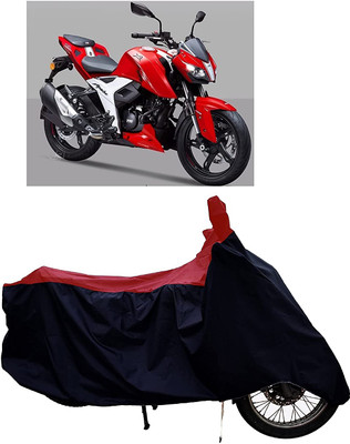 KEDIT Two Wheeler Cover for TVS(Apache RTR 310, Red, Black)